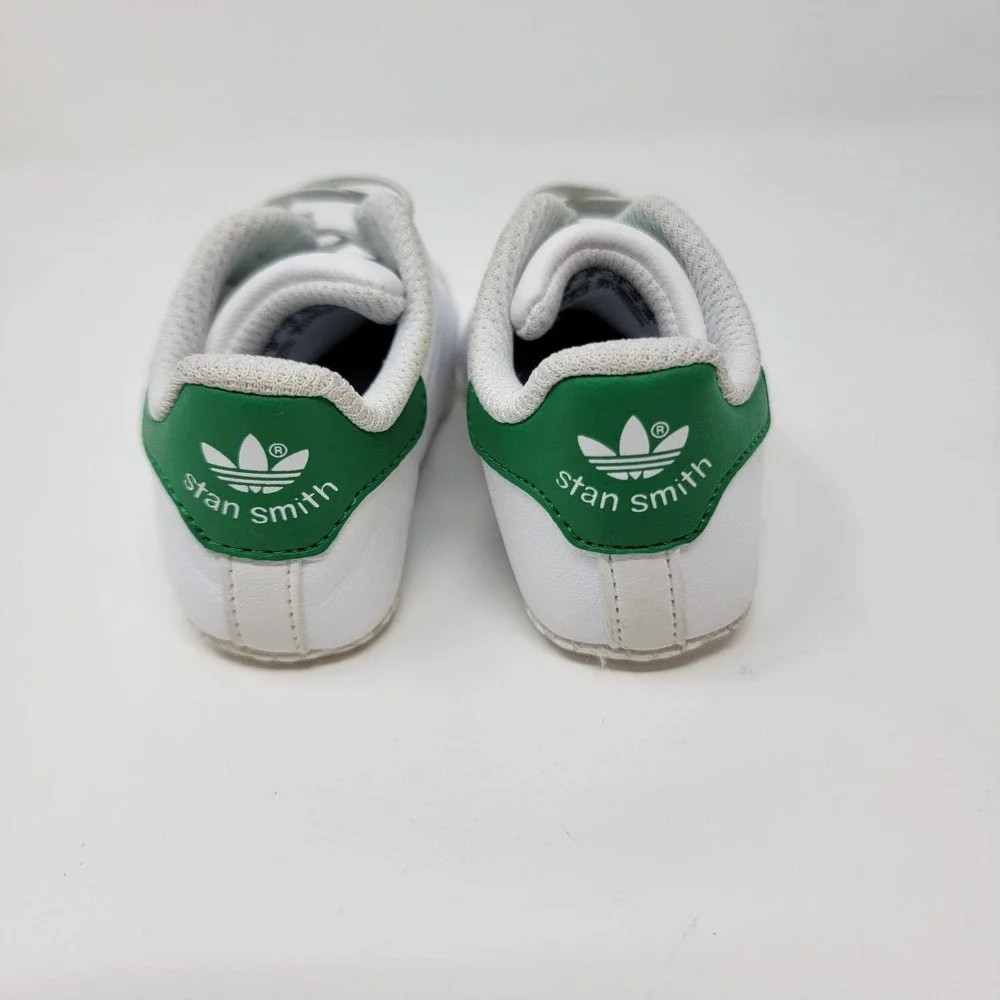 Adidas Stan Smith Infant Crib Shoes Sneakers - SZ 2K - White with Green